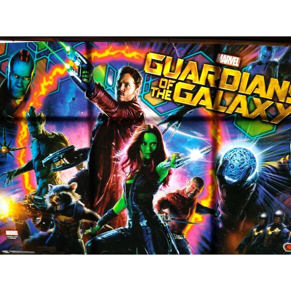 Guardians Of The Galaxy Pro Edition Original Pinball Translite Artwork Marvel - Picture 3 of 8
